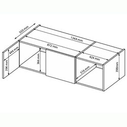 Фото Антресоль Lily / Лілу 3дв LY-03-GC