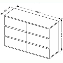 Фото Комод 6ШХ Lily / Лілу LY-66-GC