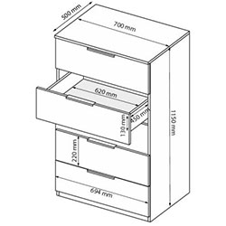 Фото Комод 5шх Mila / Міла