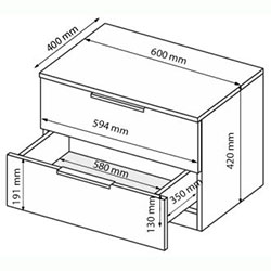Фото Приліжкова тумба 2шх Mila / Міла
