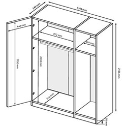Фото Шафа 3дв Без Дзеркал Mila / Міла