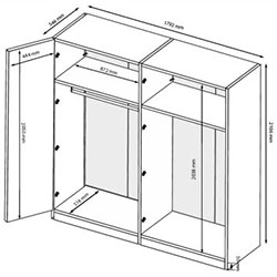 Фото Шафа 4дв Без Дзеркал Mila / Міла