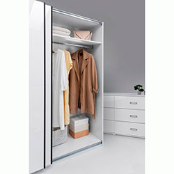 Фото Шафа-купе 1500 Mila / Міла Глянець Білий + Дзеркало