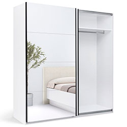 Фото Шафа-купе 2000 Mila / Міла Глянець Білий + Дзеркало