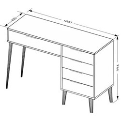 Фото Туалетний столик 5шх Olivia / Олівія