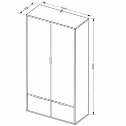 Фото Шафа 2дв 2шх без дзеркал Olivia / Олівія