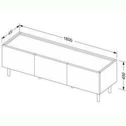 Фото Тумба ТВ 1,6м Neo / Нео Білий NE-160-AW/LW
