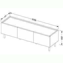 Фото Тумба ТВ 2,0м Neo / Нео Білий NE-200-AW/LW