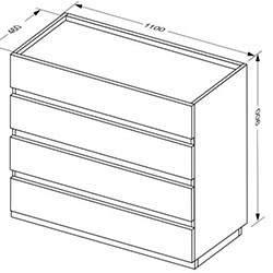Фото Комод 4шх Duo / Дуо DU-64-WM