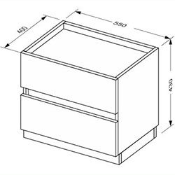 Фото Приліжкова тумба 2шх Duo / Дуо DU-52-WM