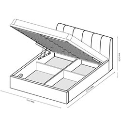 Фото М’яке ліжко 180х200 підйомне Toffie / Тоффі TF-48-TF