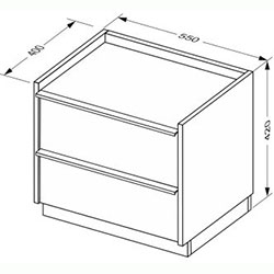 Фото Приліжкова тумба 2шх Toffie / Тоффі TF-52-TF