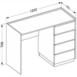 Фото Туалетний столик 4шх Toffie / Тоффі TF-74-TF