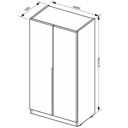 Фото Шафа 2дв без дзеркал Toffie / Тоффі TF-22-TF