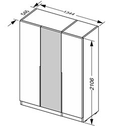 Фото Шафа 3дв Toffie / Тоффі TF-13-TF