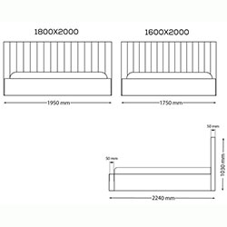 Фото М’яке ліжко 180х200 підйомне Lira / Ліра SF-48-LR