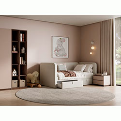 Фото М’яке ліжко 90х200 з шухлядами Happy / Хепі SF-32-HP