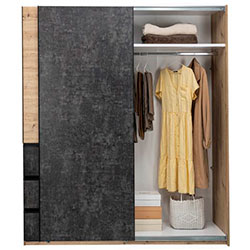 Фото Шафа-купе Vilma / Вільма 1,75м Бетон Темний + Дуб Артізан WL-18-CD