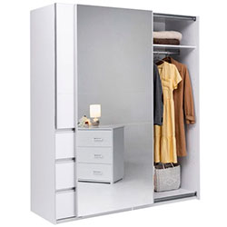 Фото Шафа-купе Vilma / Вільма 1,75м Білий + Дзеркало WL-17-WB