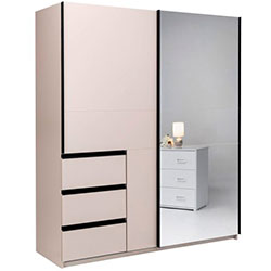 Шафа-купе Vilma / Вільма 1,75м Кашемір + Дзеркало WL-17-CM
