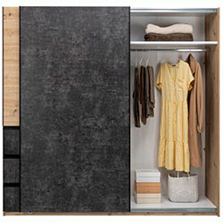 Фото Шафа-купе Vilma / Вільма 2,15м Бетон Темний + Дуб Артізан WL-22-CD