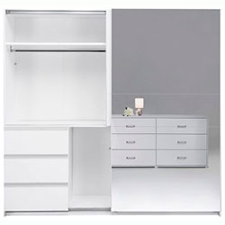 Фото Шафа-купе Vilma / Вільма 2,15м Білий + Дзеркало WL-21-WB