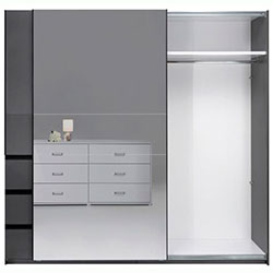 Фото Шафа-купе Vilma / Вільма 2,15м Графіт + Дзеркало WL-21-GT