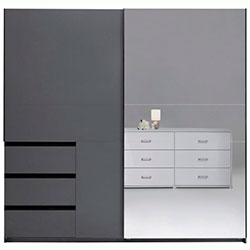 Фото Шафа-купе Vilma / Вільма 2,15м Графіт + Дзеркало WL-21-GT