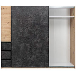 Фото Шафа-купе Vilma / Вільма 2,5м Бетон Темний + Дуб Артізан WL-26-CD