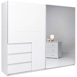 Шафа-купе Vilma / Вільма 2,5м Білий + Дзеркало WL-25-WB