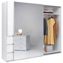 Фото Шафа-купе Vilma / Вільма 2,5м Білий + Дзеркало WL-25-WB