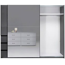 Фото Шафа-купе Vilma / Вільма 2,5м Графіт + Дзеркало WL-25-GT