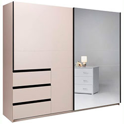 Шафа-купе Vilma / Вільма 2,5м Кашемір + Дзеркало WL-25-CM