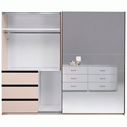 Фото Шафа-купе Vilma / Вільма 2,5м Кашемір + Дзеркало WL-25-CM