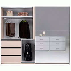 Фото Шафа-купе Vilma / Вільма 2,5м Кашемір + Дзеркало WL-25-CM