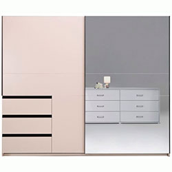 Фото Шафа-купе Vilma / Вільма 2,5м Кашемір + Дзеркало WL-25-CM