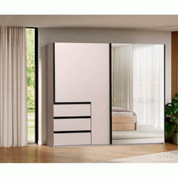 Фото Шафа-купе Vilma / Вільма 2,5м Кашемір + Дзеркало WL-25-CM