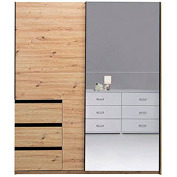 Шафа-купе Teddy / Тедді 1,75х2,1м Дуб Артізан + Дзеркало TD-25-OA