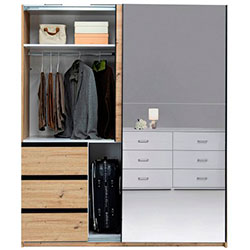 Фото Шафа-купе Teddy / Тедді 1,75х2,1м Дуб Артізан + Дзеркало TD-25-OA