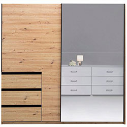 Шафа-купе Teddy / Тедді 2,15х2,1м Дуб Артізан + Дзеркало TD-26-OA