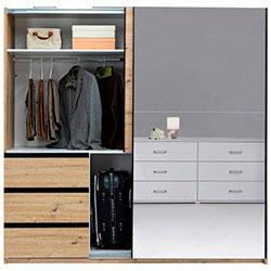 Фото Шафа-купе Teddy / Тедді 2,15х2,1м Дуб Артізан + Дзеркало TD-26-OA