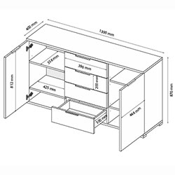 Фото Комод 2дв 4шх Teddy / Тедді TD-62-OA