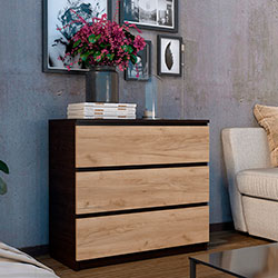 Фото Комод Брайт 800 Венге + Дуб Крафт Золотий