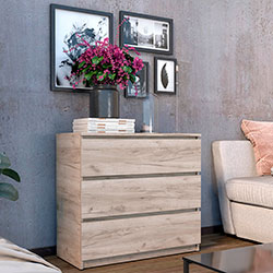 Фото Комод Брайт 800 Дуб Крафт Сірий