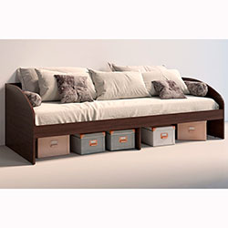 Фото Ліжко Брайт 80х200 Венге Магія