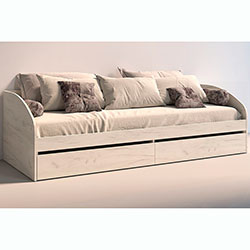 Фото Ліжко Брайт 80х200 Дуб Крафт Білий