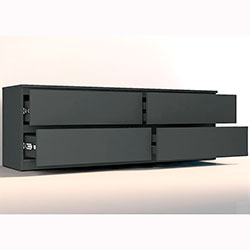 Фото Тумба ТВ Брайт 1392 Шухляди Антрацит