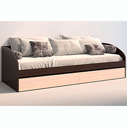 Фото Ліжко Брайт 80х200 Венге Магія