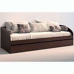 Фото Ліжко Брайт 80х200 Венге Магія