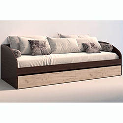 Фото Ліжко Брайт 80х200 Венге Магія